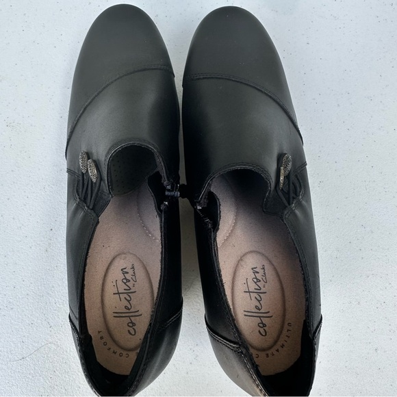 Clarks Collection Emslie Warren Block Heel Loafer/Bootie Size 8.5 - Picture 5 of 8